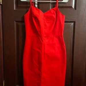 NWT Banana Republic Sleeveless Strappy Cami Sheath Dress Red Size 4